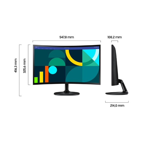 Samsung S36GD Essential Curved Monitor 24 Zoll